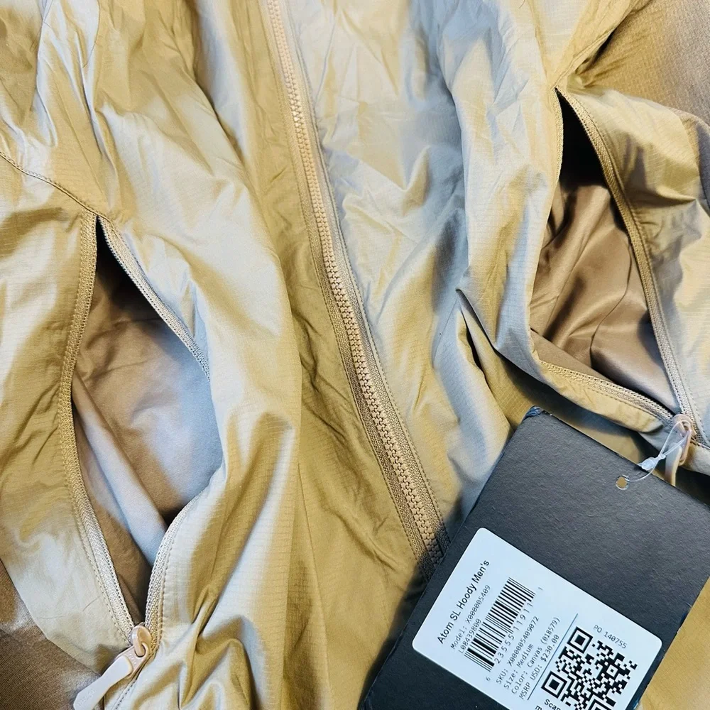 Arc'teryx Atom SL Hoody Canvas Tan Beige Coat Jacket Men’s Medium NWT